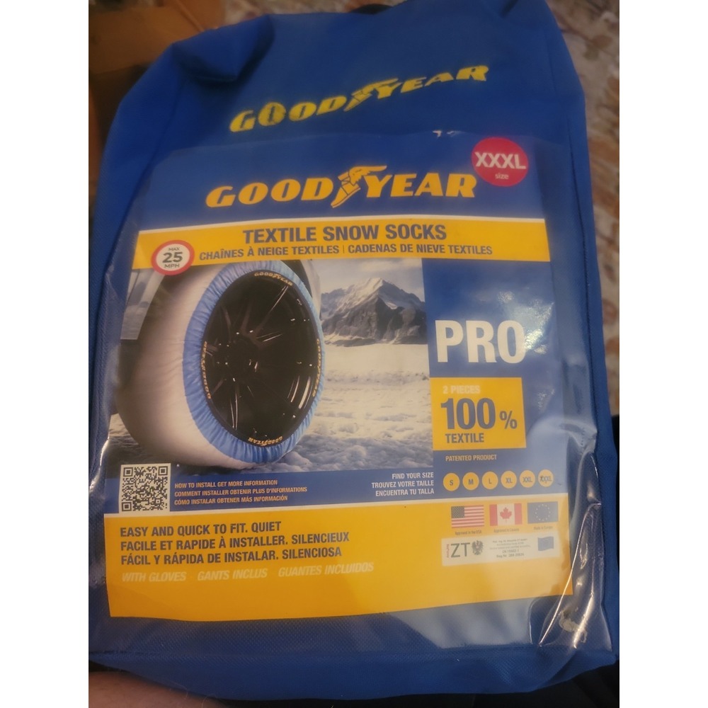 Good Year Auto Snow Sock Commercial Vehicle Snow Socks for Tires, Xxxl NEW